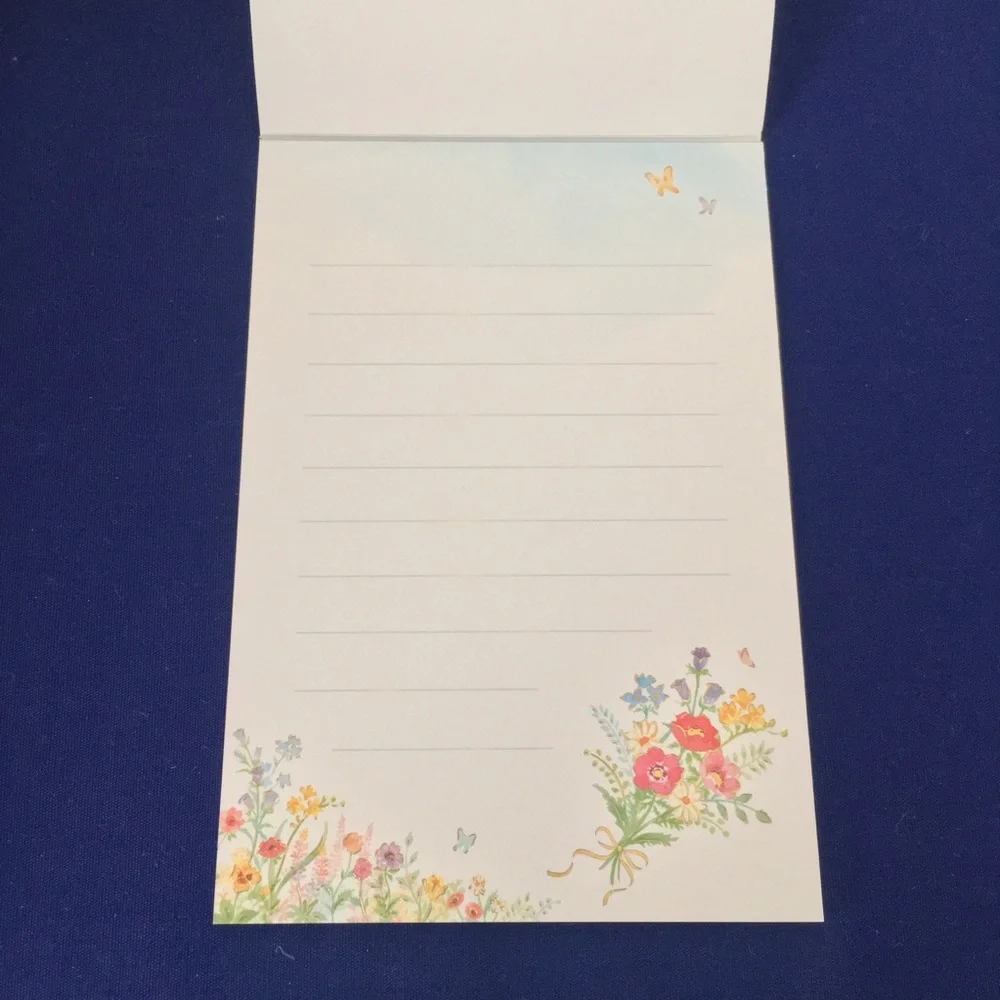 Floral Stationery Set with Sharpie Markers